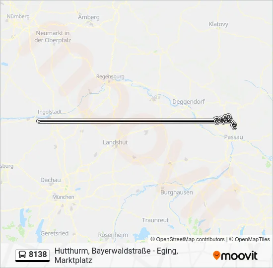 Автобус 8138: карта маршрута