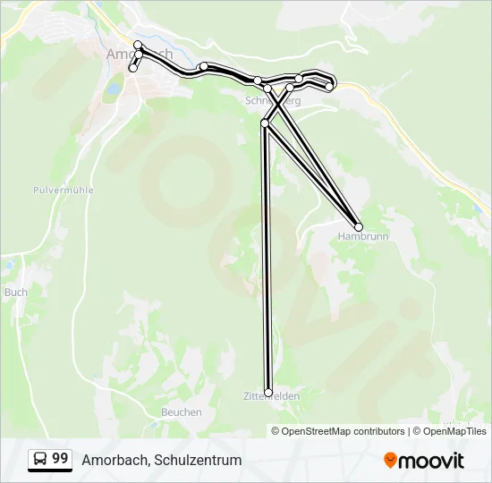 99 Bus Line Map