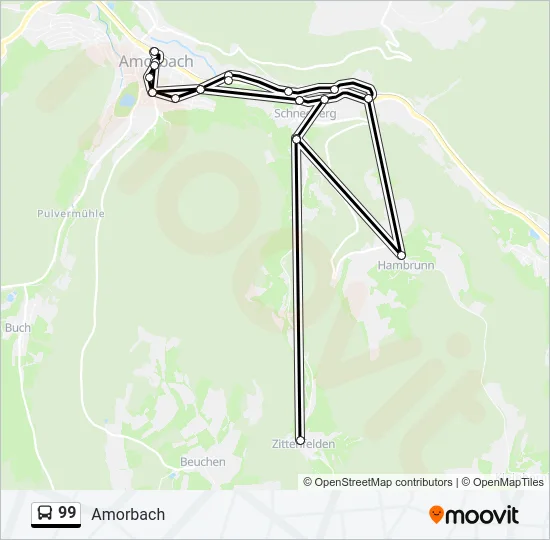99 Bus Line Map
