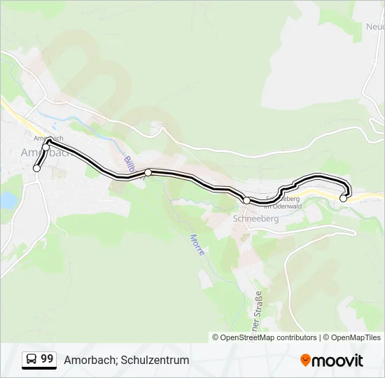 99 Bus Line Map