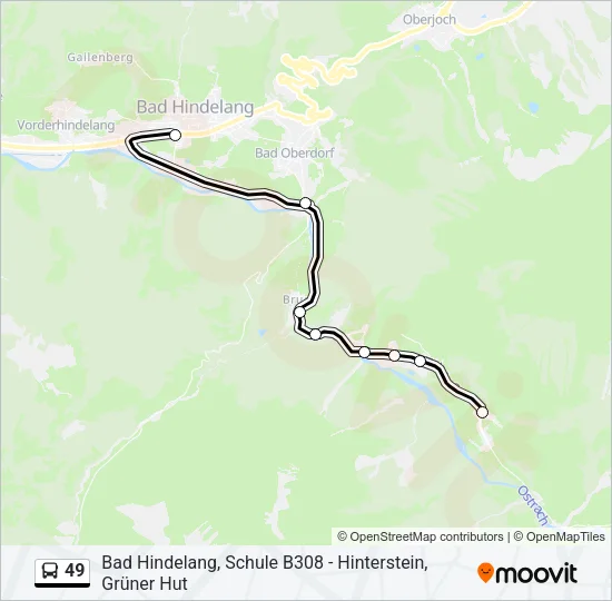 49 Bus Line Map