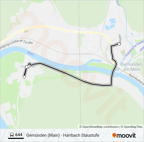 644 Bus Line Map