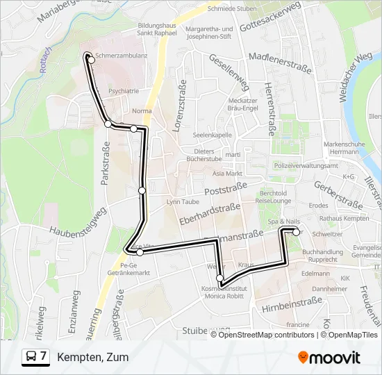 7 Bus Line Map