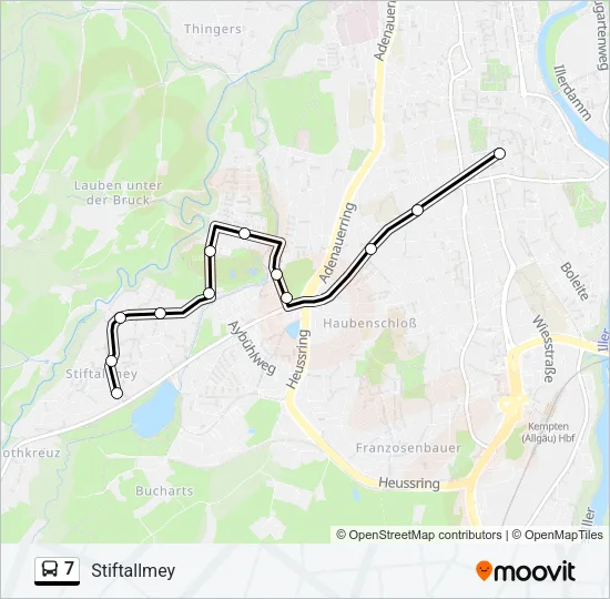 7 Bus Line Map