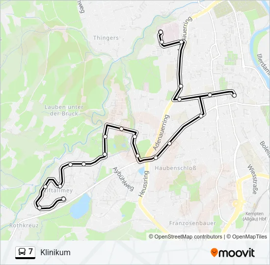 7 Bus Line Map