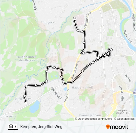 7 Bus Line Map