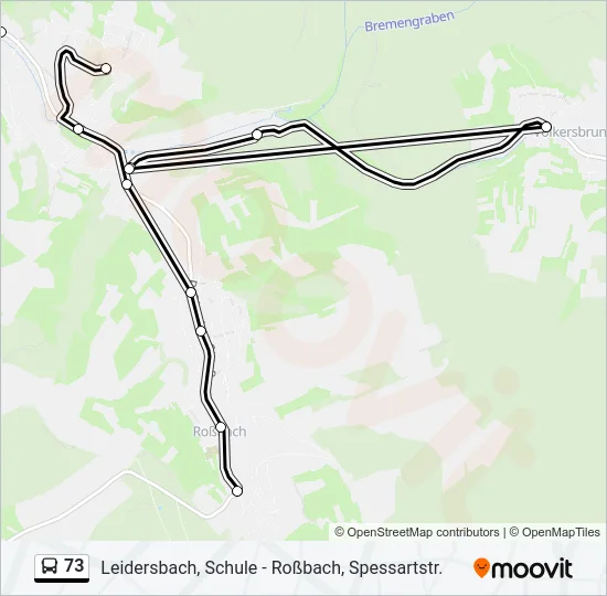 73 Bus Line Map