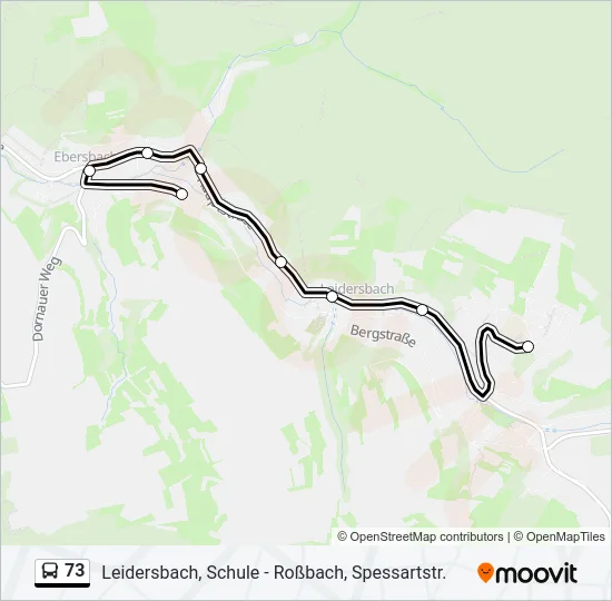 73 Bus Line Map