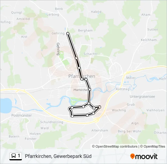 1 Bus Line Map
