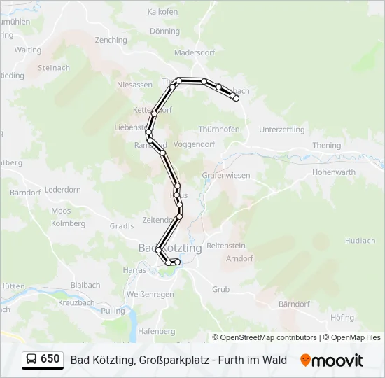 650 Bus Line Map