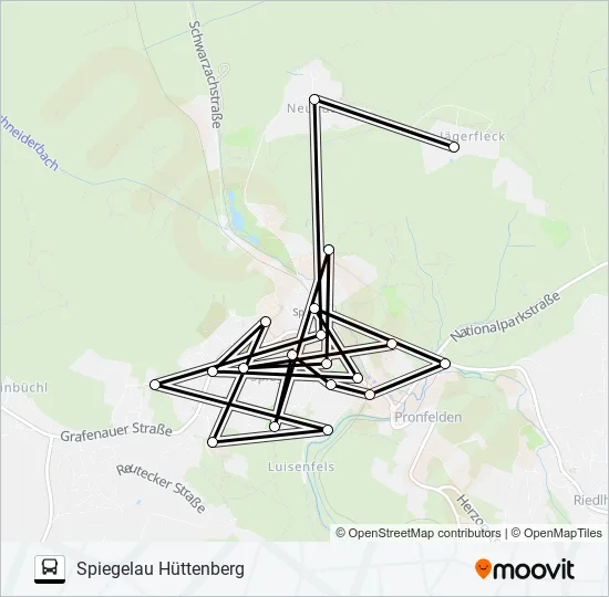 Автобус DORFBUS SPIEGELAU TOUR 2: карта маршрута
