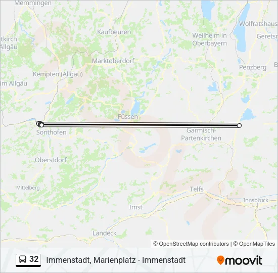 32 Bus Line Map