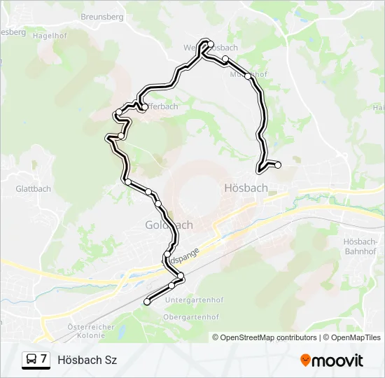 7 Bus Line Map