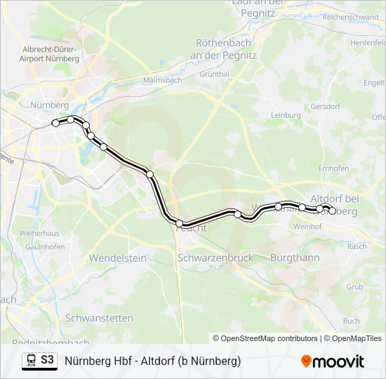 S3 Train Line Map