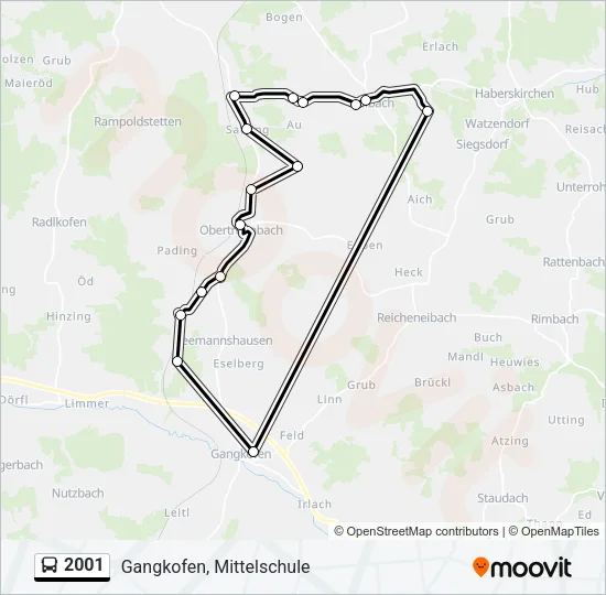 2001 Bus Line Map
