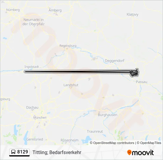 Автобус 8129: карта маршрута