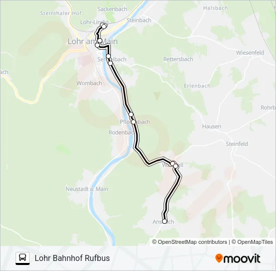 614 RUFBUS Bus Line Map