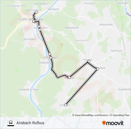 614 RUFBUS Bus Line Map