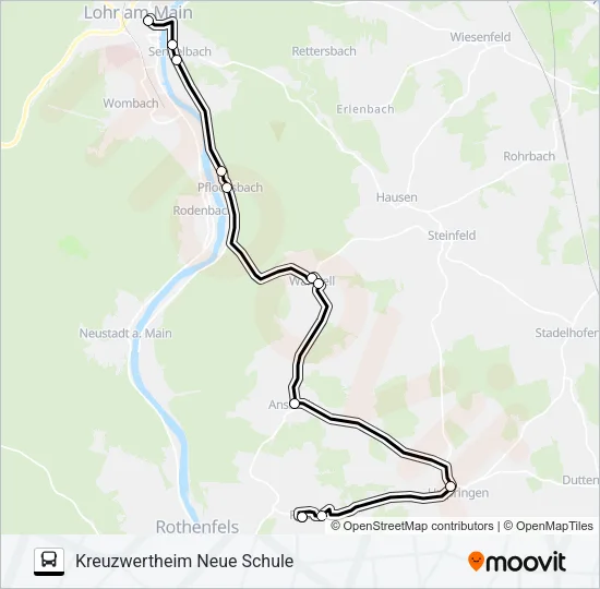 614 RUFBUS Bus Line Map