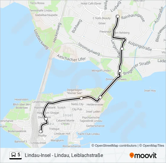 5 Bus Line Map