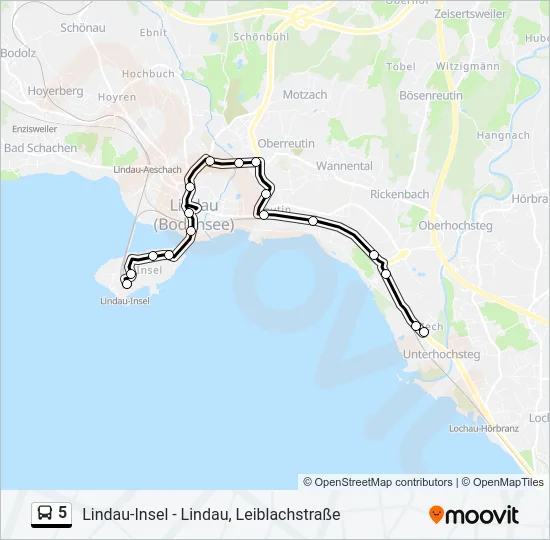 5 Bus Line Map