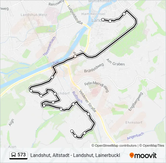 573 Bus Line Map