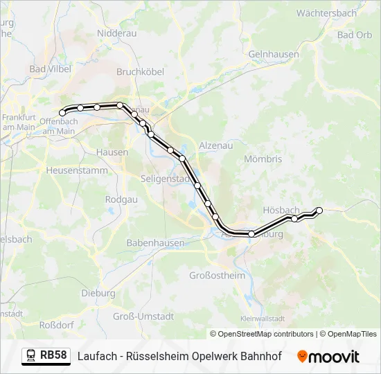 RB58 Train Line Map
