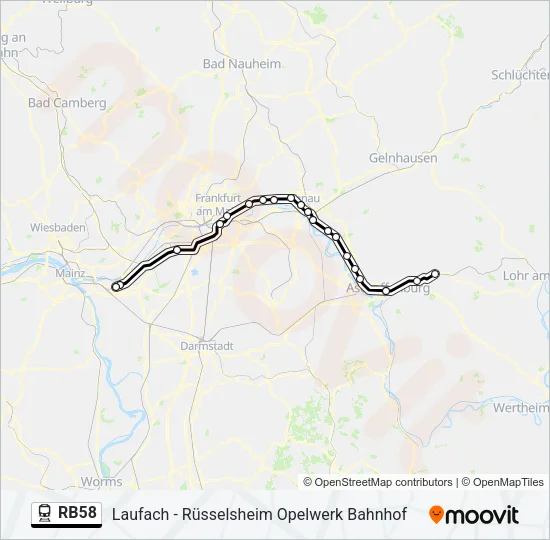 RB58 Train Line Map