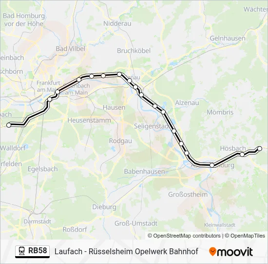 RB58 Train Line Map