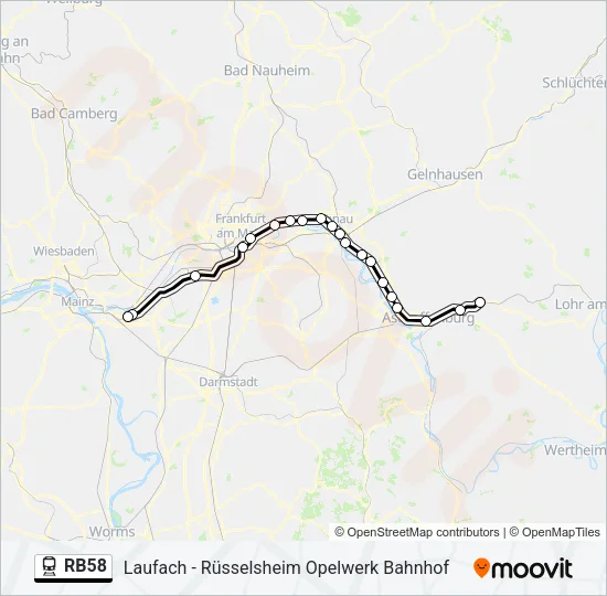 RB58 Train Line Map