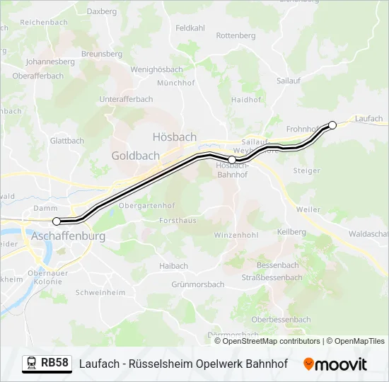 RB58 Train Line Map