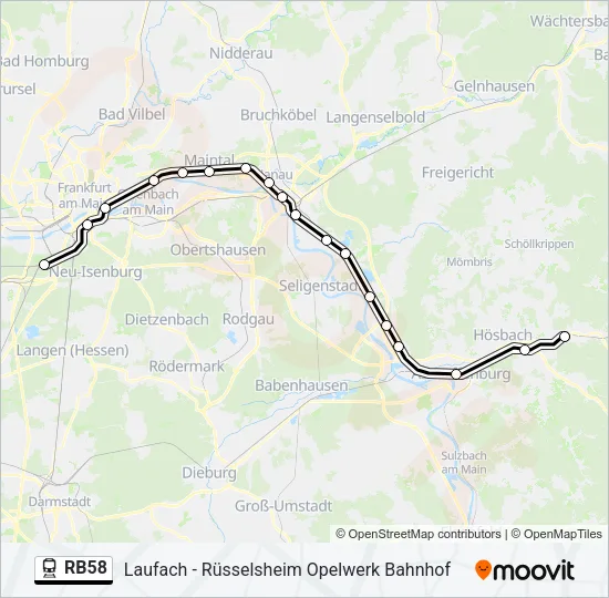 RB58 Train Line Map