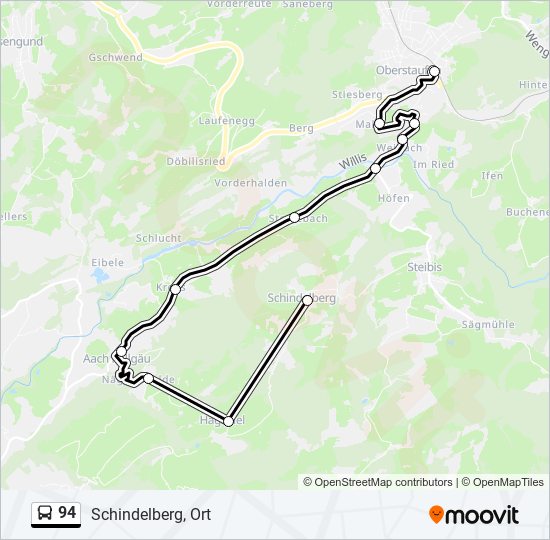 94 Route: Schedules, Stops & Maps - Schindelberg, Ort (Updated)