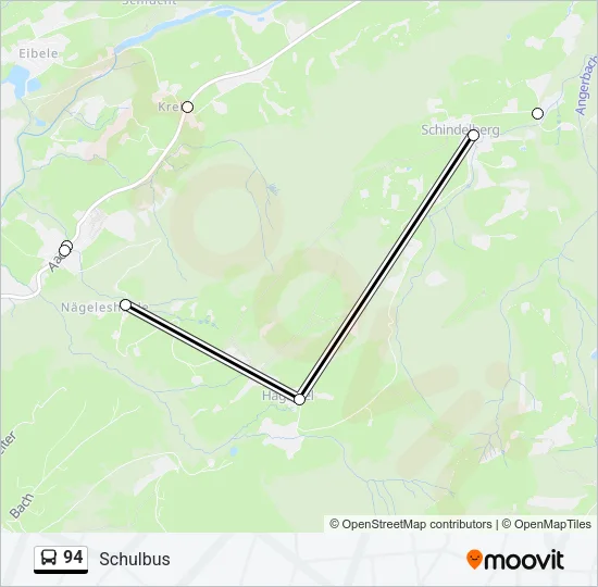 Автобус 94: карта маршрута