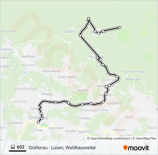 602 Bus Line Map