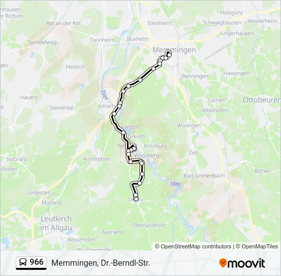 966 Bus Line Map