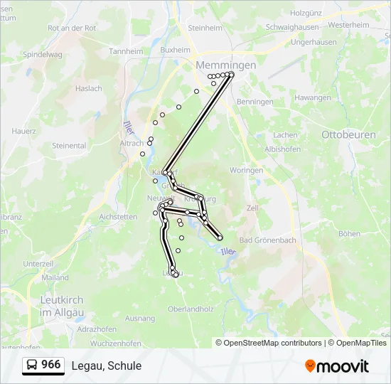 966 Bus Line Map