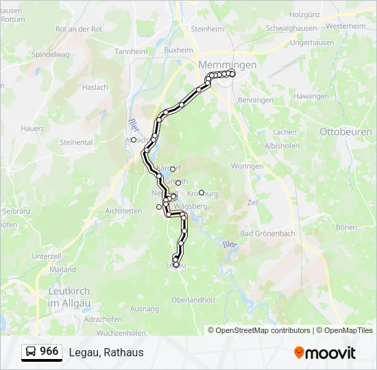 966 Bus Line Map