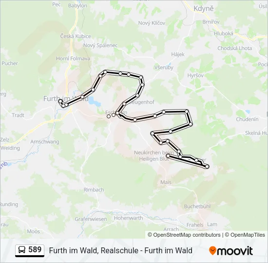 589 Bus Line Map