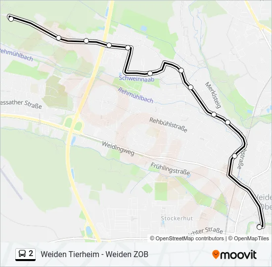 2 Bus Line Map