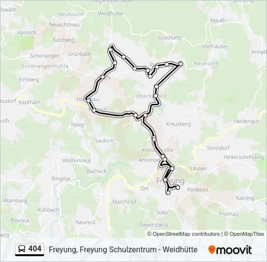 404 Bus Line Map
