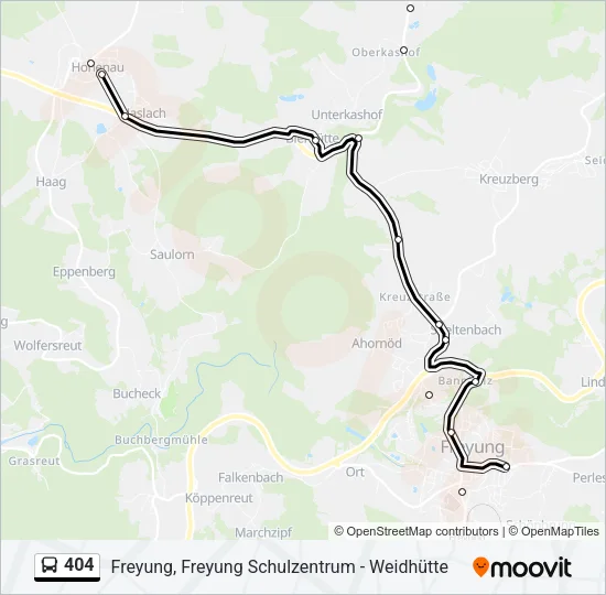 404 Bus Line Map