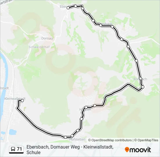 71 Bus Line Map