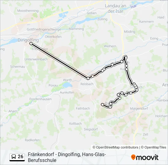 26 Bus Line Map