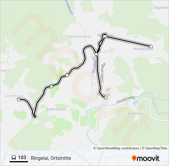 103 Route: Schedules, Stops & Maps - Ringelai, Ortsmitte (Updated)