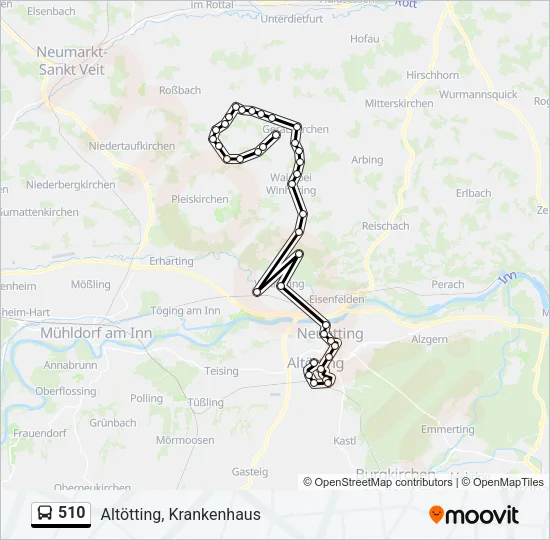 510 Bus Line Map