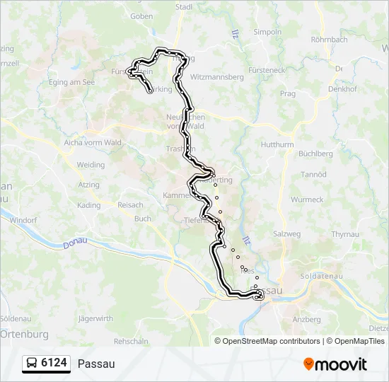 Автобус 6124: карта маршрута