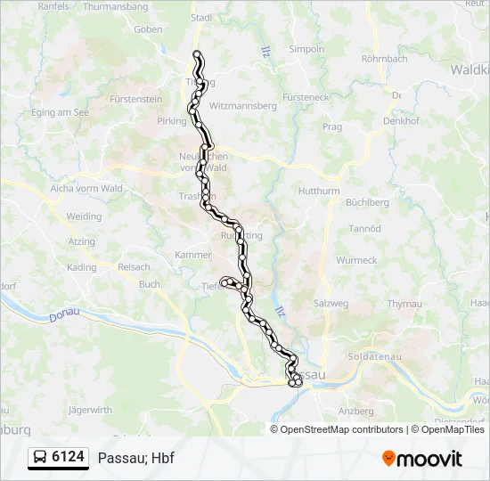 Автобус 6124: карта маршрута