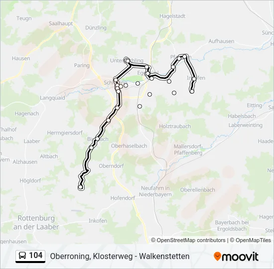 104 Bus Line Map
