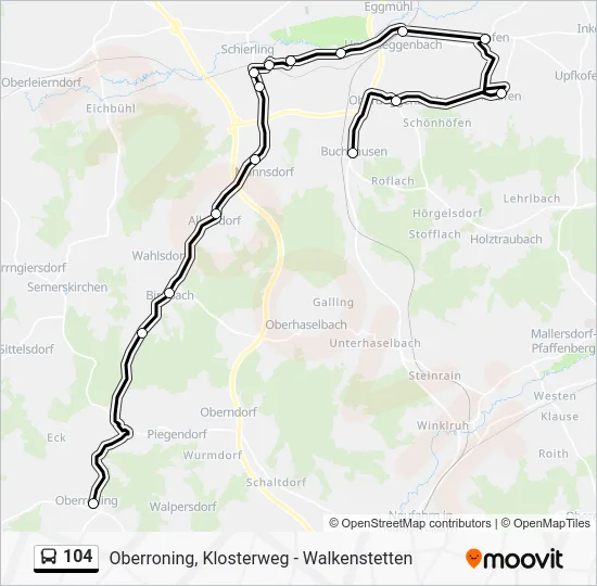 Автобус 104: карта маршрута